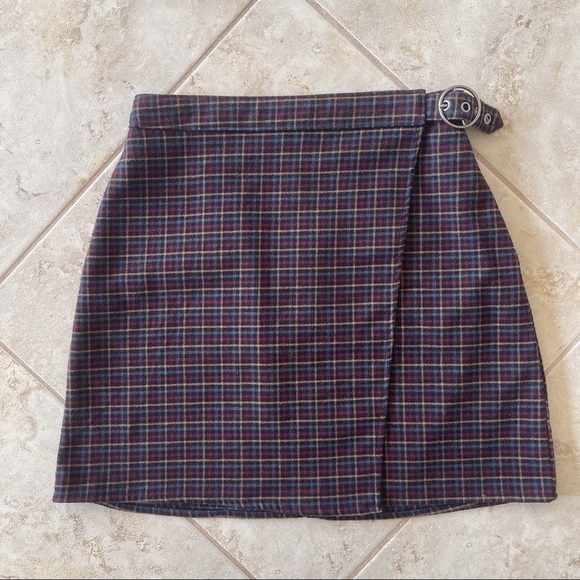 Hollister Plaid A-Line Skirt